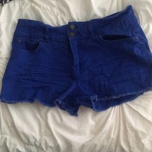 BLUE CUT OFF SHORTS